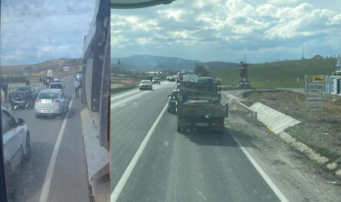 Accident cu blocarea traficului pe DN1 în zona Cristian - Sibiu şi patru victime Foto Ruxanda Gat