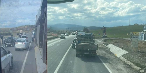 Accident cu blocarea traficului pe DN1 în zona Cristian - Sibiu şi patru victime Foto Ruxanda Gat