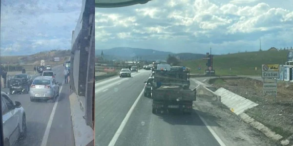 Accident cu blocarea traficului pe DN1 în zona Cristian - Sibiu şi patru victime Foto Ruxanda Gat