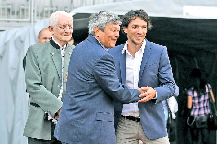 Ogăraru, alături  de Mircea Lucescu