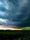 Cerul a capatat o nuanta de verde în timpul unei furtuni din sua Foto Twitter Alex Resel