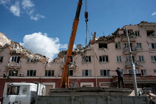 Razboi Rusia Ucraina distrugeri in orasul Cernihiv adapost bombardamente 27-28 mai 2022 FOTO Getty Images