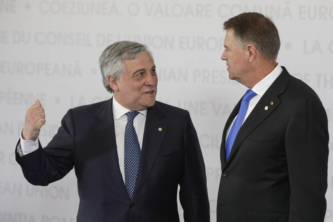 Summit Sibiu - Antonio Tajani - Klaus Iohannis / FOTO Inquam Photos / Octav Ganea