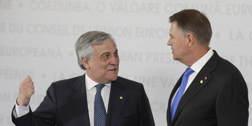 Summit Sibiu - Antonio Tajani - Klaus Iohannis / FOTO Inquam Photos / Octav Ganea / 9 mai 2019