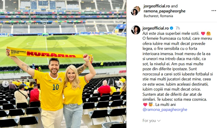 Soția lui Jorge a împlinit 53 de ani - Foto: captură Instagram 