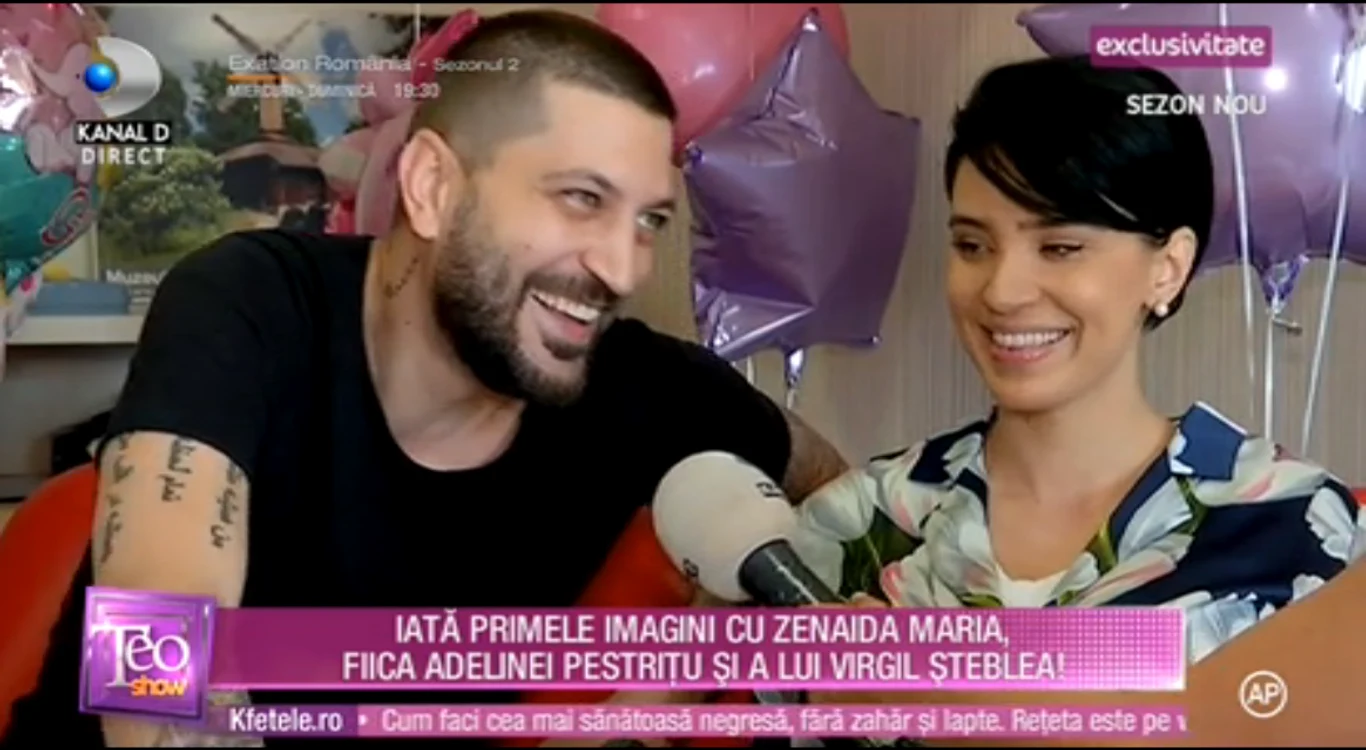 
    Virgil Şteblea şi Adelina Pestriţu şi-au prezentat comoara în emisiunea lui Teo Trandafirfoto: capturi Kanal D  