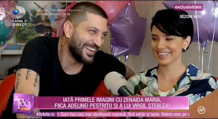 
    Virgil Şteblea şi Adelina Pestriţu şi-au prezentat comoara în emisiunea lui Teo Trandafirfoto: capturi Kanal D  