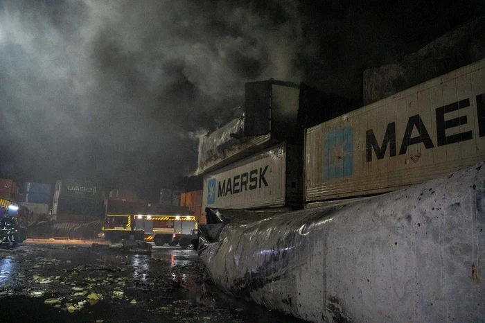 Atac rusesc asupra portului din Odesa/FOTO:X