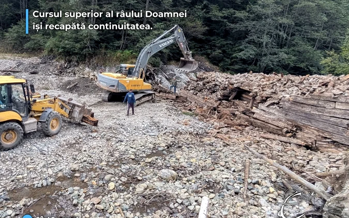 Barajul demolat în județul Argeș. 