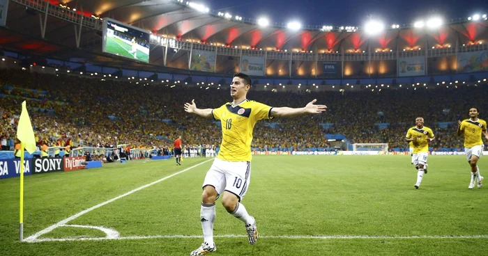 Columbia vs. Uruguay: 2-0. Rodriguez, vedeta meciului, a marcat superb din voleu FOTO Reuters