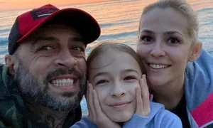 Crbl , soția Elena si fiica lor, Alessia