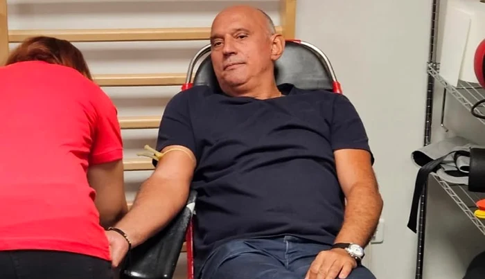 Florin Prunea e donator de sânge foto: arhiva personală