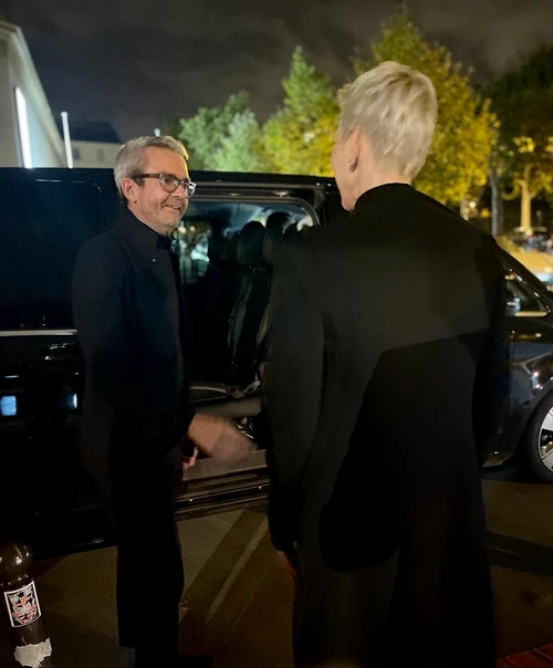 Prințesa Charlene cu Albert Kriemler jpg