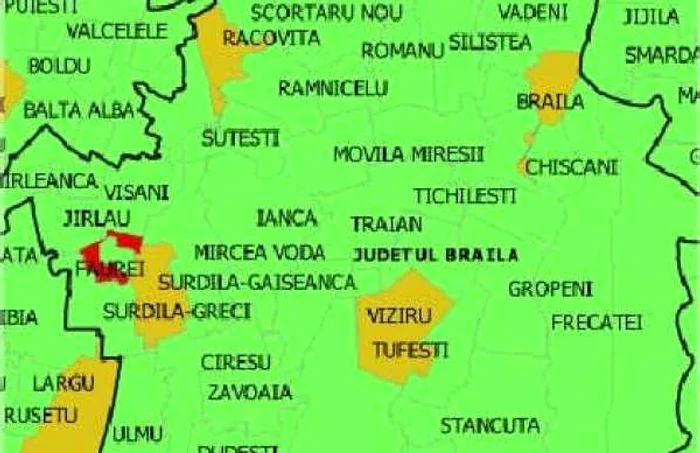 Harta incidenţei Covid19 în judeţul Brăila INFOGRAFIE Ministerul Sănătăţii