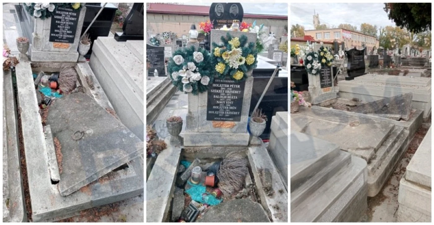 A găsit cavoul familiei transformat în groapă de gunoi.