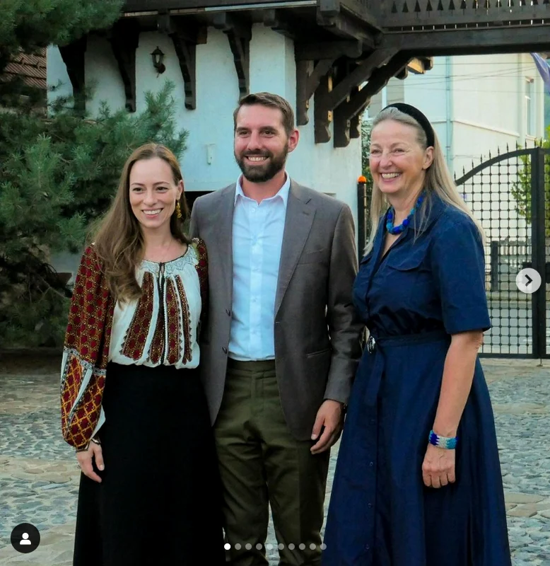 Alina și Nicolae ai României la Cisnădie