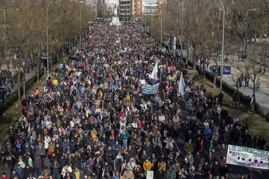 Manifestații la Madrid pentru susţinerea sistemului public de sănătate FOTO Profimedia 