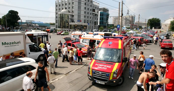 Imagine de la un accident rutier pe strada Brăilei