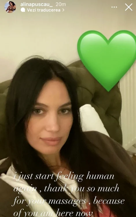 Alina Pușcău prima poză și reacție după lupta cu boalafoto: Instagram