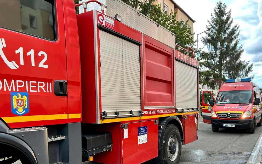Accidentul  a avut loc în localitatea Boița. FOTO ISU Sibiu 