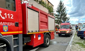 Bloc evacuat în Sibiu din cauza unei tigăi Foto ISU Sibiu jpeg