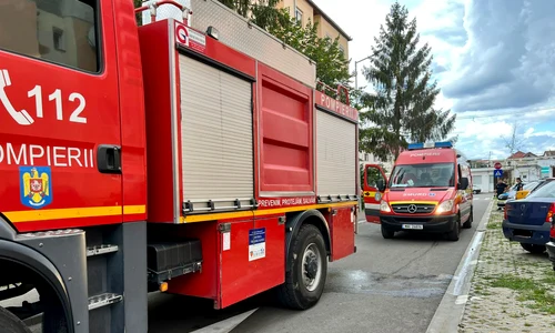 Bloc evacuat în Sibiu din cauza unei tigăi Foto ISU Sibiu jpeg