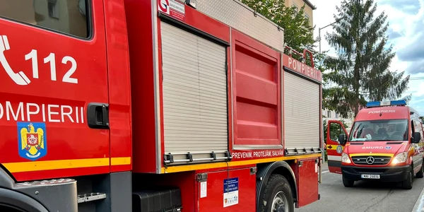 Bloc evacuat în Sibiu din cauza unei tigăi Foto ISU Sibiu jpeg
