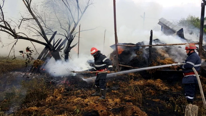 Focul a fos pus intenţionat FOTO ISU Călăraşi FOTO ISU Călăraşi