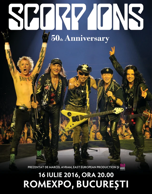 Scorpions aniversează 50 de ani de activitate printr-un megaconcert în București