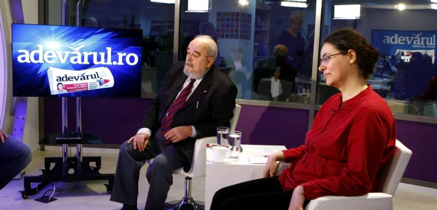 Rodica Marghitu Oanţă şi Mircea Babeş, în studioul Adevarul Live FOTO David Muntean