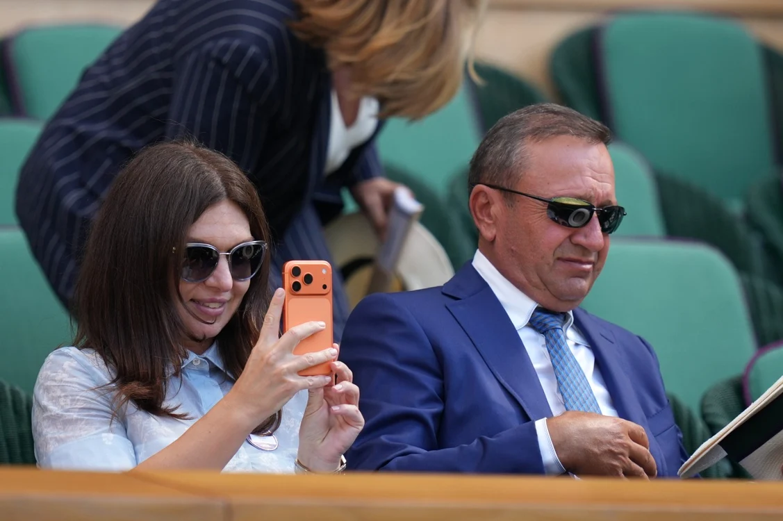 Imagini cu Simona Halep și Dorin Mateiu la Wimbledon/ sursa Profimedia