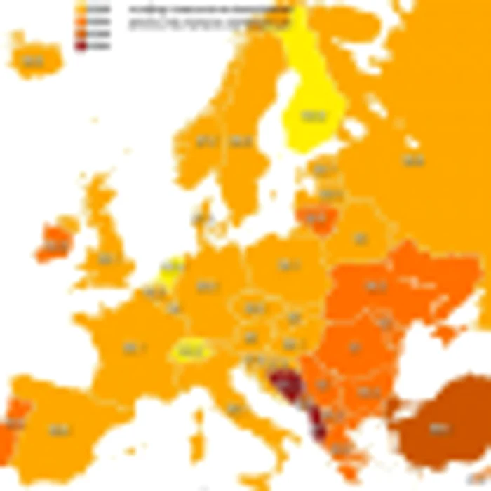 harta destepti vs prosti romani vs europeni