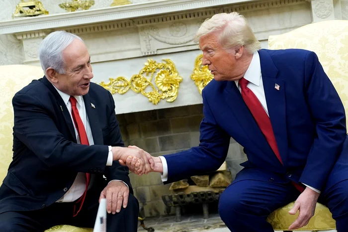 Donald Trump l-a primit pe Benjamin Netanyahu la Washington FOTO EPA-EFE