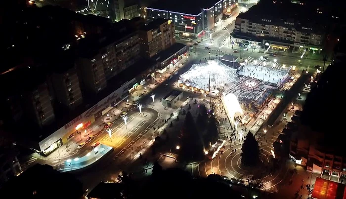 Centrul Civic din Râmnicu Vâlcea imagine aeriană Foto Primăria Râmnicu Vâlcea