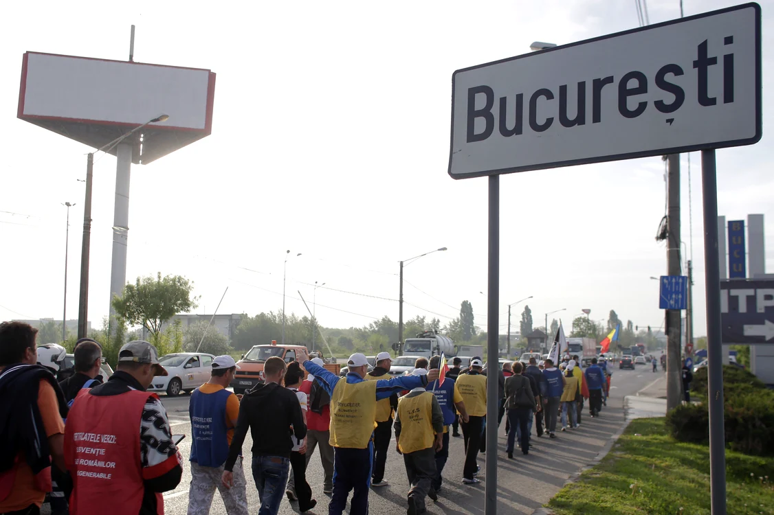 
    Minerii au intrat în Capitală la primele ore ale dimineții (foto: Inquam)  