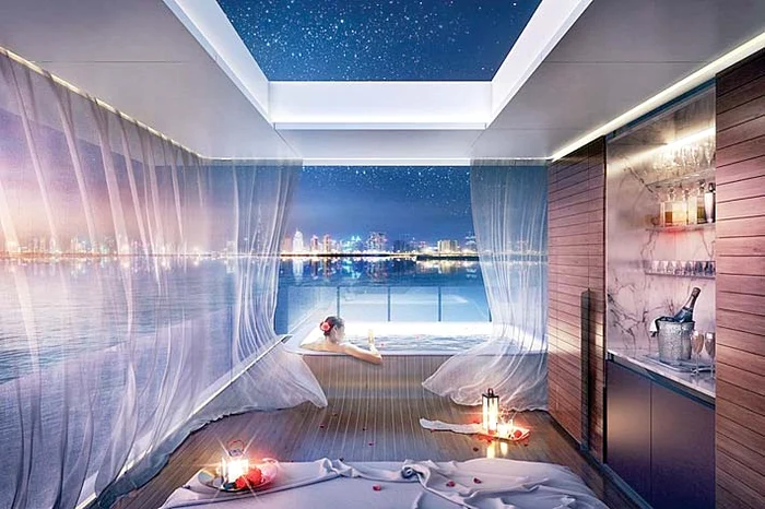 Puntea este dotată cu jacuzzi