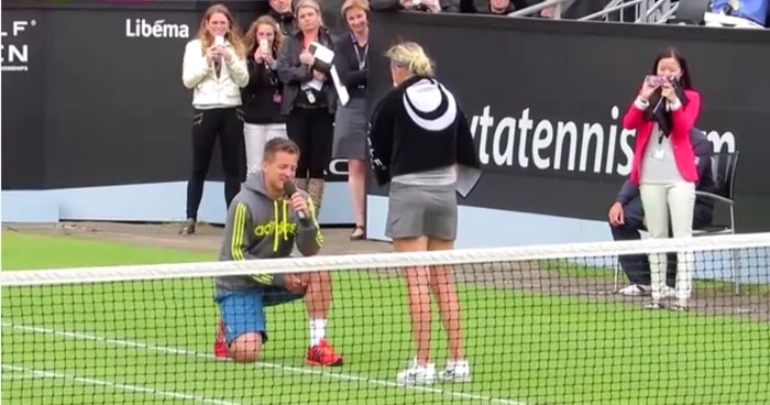 Terenul de tenis a devenit loc  FOTO captura Youtube