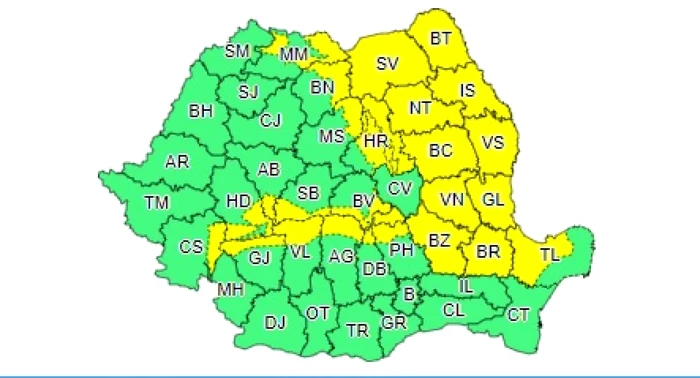 harta meteo coduri