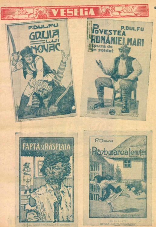 Unele dintre cele mai populare scrieri ale lui Petre Dulfu. FOTO: