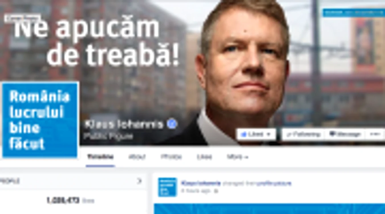 Klaus Iohannis a ajuns la un milion de like-uri