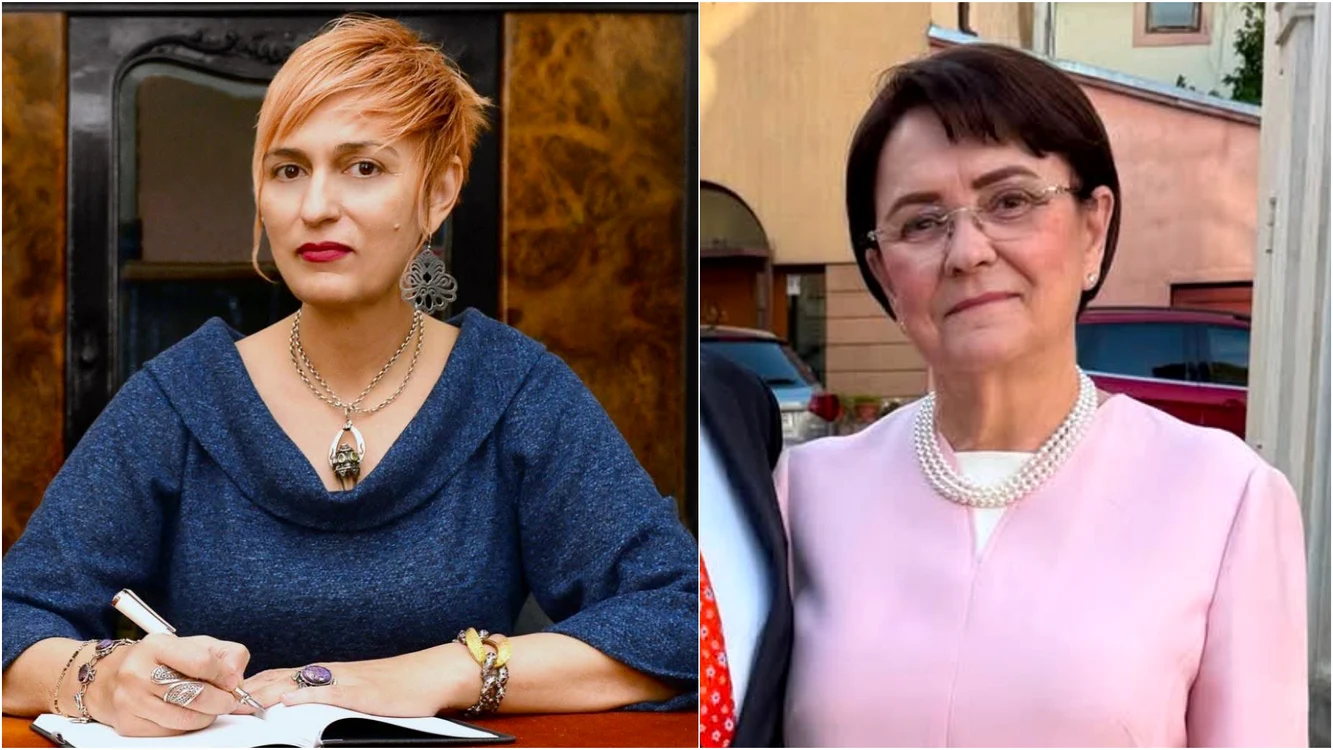 Ionela Neagoe, directoarea Colegiului „Gheorghe Lazăr” și Andreia Bodea, directoarea „I.L. Caragiale