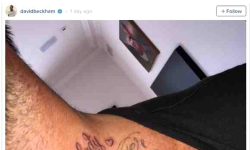Fostul fotbalist și a făcut un tatuaj din dragoste pentru fetița lui cea mică jpeg