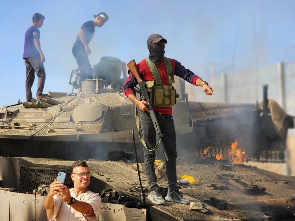Militanti Hamas iau parte la asaltul din Israel FOTO Profimedia jpg