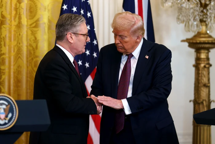 Premierul britanic Keir Starmer a fost primit joi la Casa Albă FOTO EPA-EFE