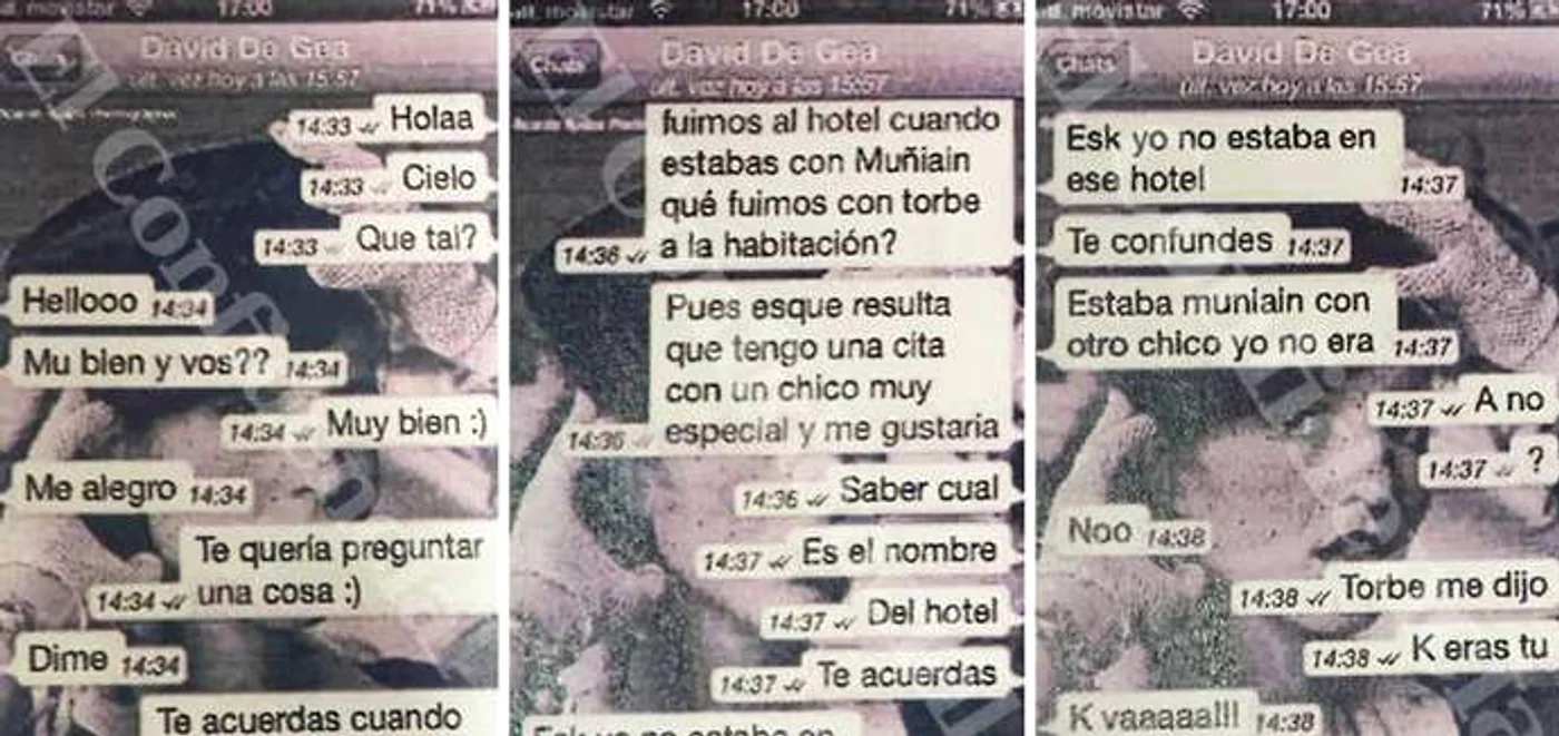 David de Gea s-a conversat pe WhatsApp cu o prostituată