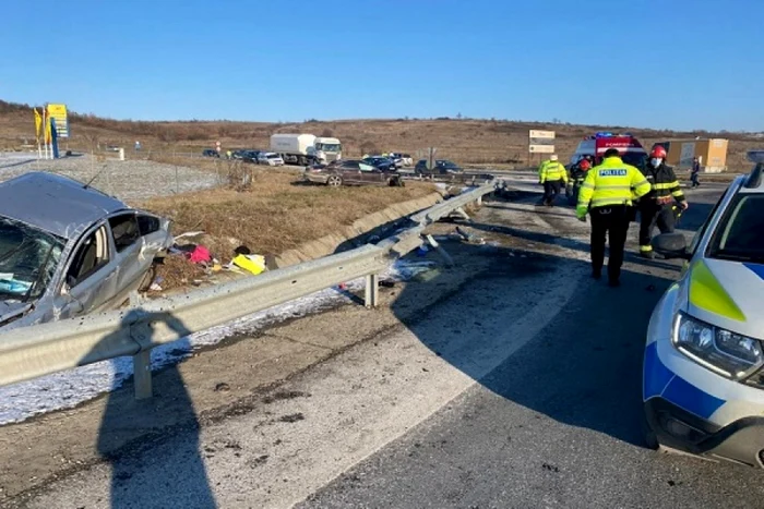 Accidentul a avut loc pe centura de ocolire a oraşului Lugoj FOTO lugojinfo.ro