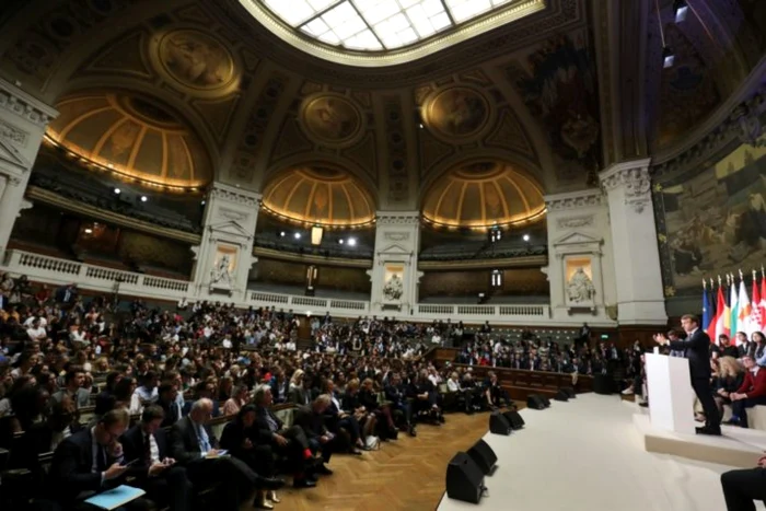 Emmanuel Macron vorbeşte la Sorbona despre reformarea UE FOTO AFP/ Getty Images