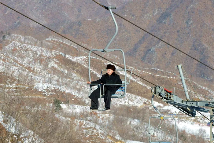 Kim Jong-un la inaugurarea staţiunii de ski