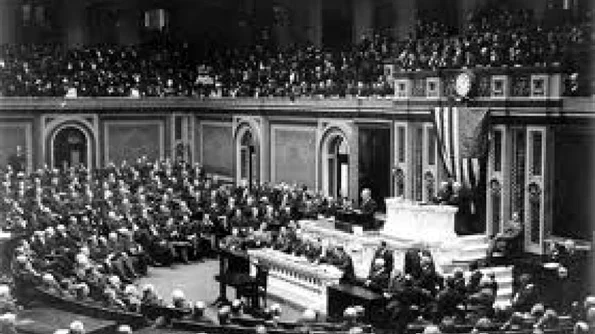 America joins the war: Wilson's speech to Congress and the Zimmermann telegram jpeg