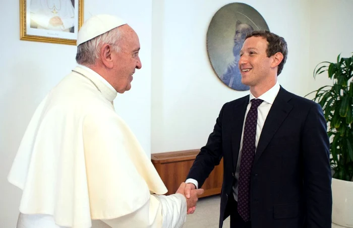 Papa Francisc şi Mark Zuckerberg. FOTO ABC News